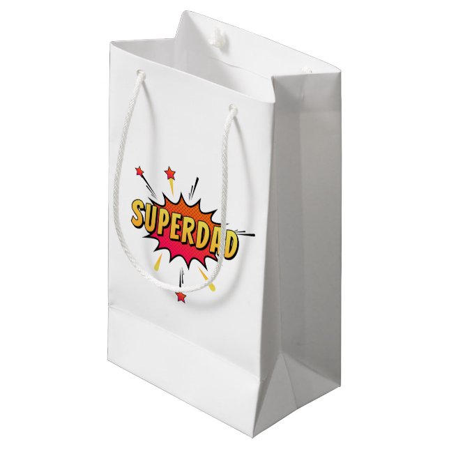 Simple Superdad Comic Retro Pop Art| Bolsa de rega (Angulo Anverso)