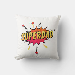 Simple Superdad Comic Retro Pop Art  Cojín decorat
