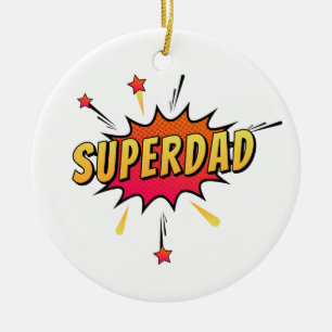 Simple Superdad Comic Retro Pop Art   Ornamento