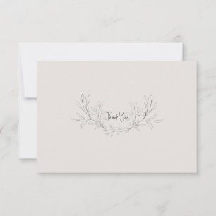 Simple Tarjeta de Agradecimiento de Boda Moderna B