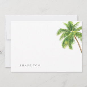 Simple Tarjeta de Agradecimiento de Funeral Tropic