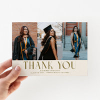 Simple tarjeta de agradecimiento de graduación mul