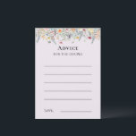 Simple tarjeta de consejo de lavanda de flores sil<br><div class="desc">El diseño de esta simple tarjeta de consejo de flores silvestres de lavanda es un elegante arreglo de marcos geométricos clásicos dorados adornados con delicados ramos y tallos de flores de boho. Con una paleta de intemporales antecedentes de marfil beige con una simple tipografía negra clásica y brillantes flores silvestres...</div>