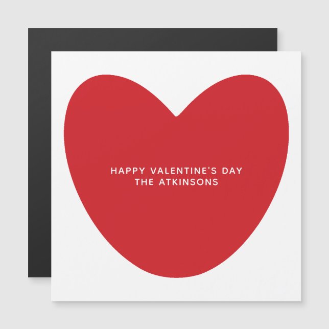 Simple tarjeta de El día de San Valentín de person (Anverso/Reverso)