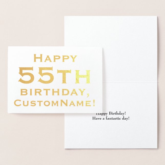 Simple tarjeta de felicitación de cumpleaños 55th  (Demostración)