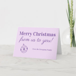 Simple tarjeta de "¡Feliz Navidad de nosotros a us