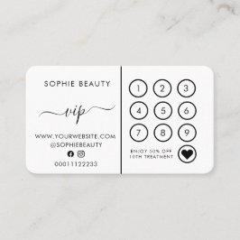 Simple tarjeta de fidelidad comercial de belleza m
