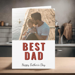 Simple Tarjeta De Foto Del Día Del Padre Para El M
