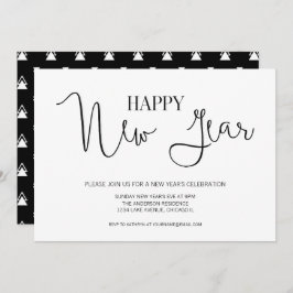 Simple tarjeta de invitación para fiesta de Año Nu
