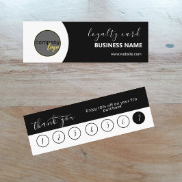 SIMPLE TARJETA DE LOGOTIPO DE NEGOCIOS BLANCO NEGR
