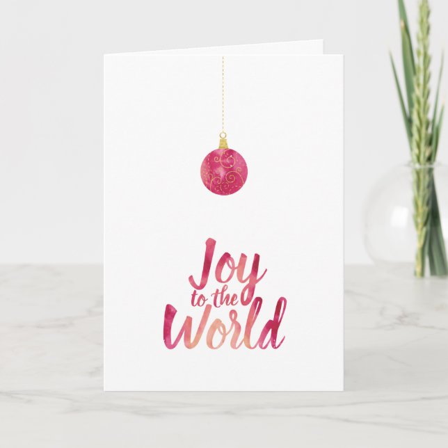 Simple Tarjeta de Navidad con Acuarela, Tarjeta de (Anverso)