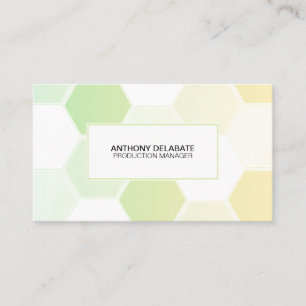 Simple tarjeta de nombre verde y blanco