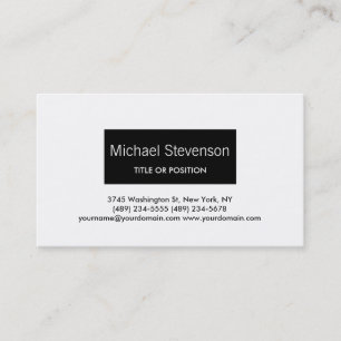 Simple tarjeta de presentación moderna en blanco y