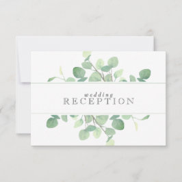Simple tarjeta de recepción Eucalyptus Greenery We