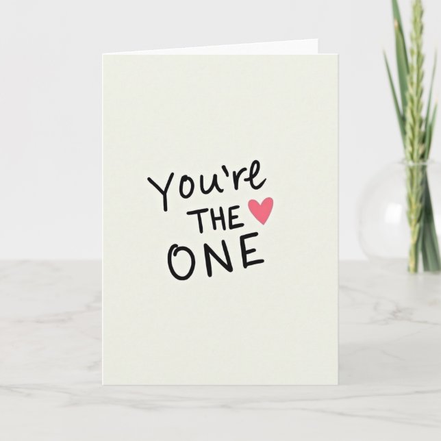 Simple tarjeta de un corazón (Anverso)
