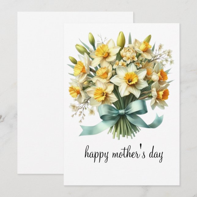 simple tarjeta del día de la madre (Anverso / Reverso)