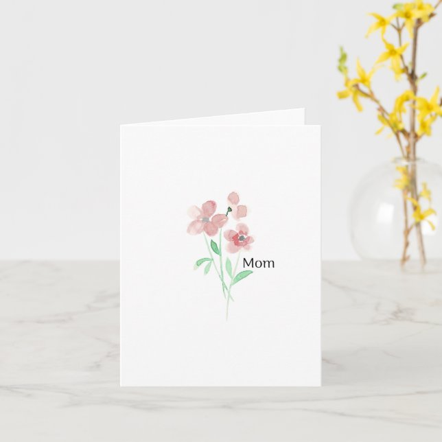 Simple tarjeta del día de la madre moderna para la (flor amarilla)