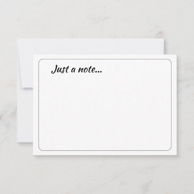 Simple Tarjeta en Blanco Solo una Nota (Anverso)
