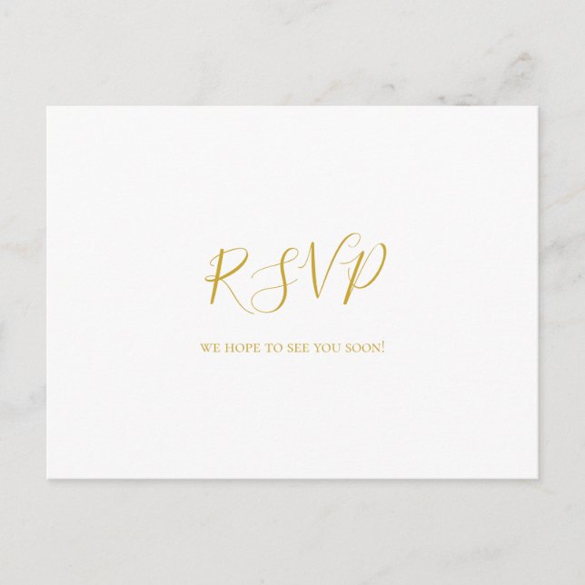 Simple Tarjeta Postal de Solicitud de RSVP de Canc (Anverso)