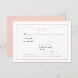 Simple tarjeta RSVP Rubor Modern Font Wedding