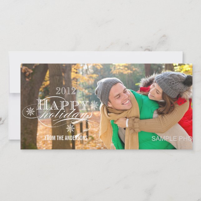 SIMPLE TARJETAS DE FOTO FELICES DE FESTIVIDAD (Anverso)