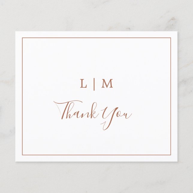 Simple Terracotta Presupuesto Boda Gracias Tarjeta (Anverso)