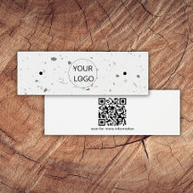 Simple Terrazzo QR Código Earl Mini tarjeta de pan
