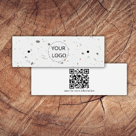 Simple Terrazzo QR Código Earl Mini tarjeta de pan