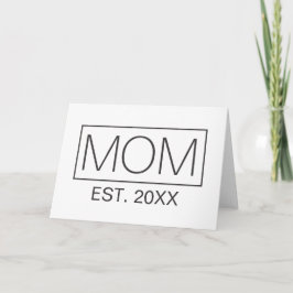 Simple tipografía de mamá Minimalista| Tarjeta de 