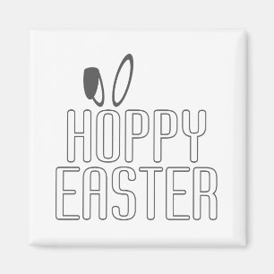 Simple tipografía de pascua de pascua   Imán