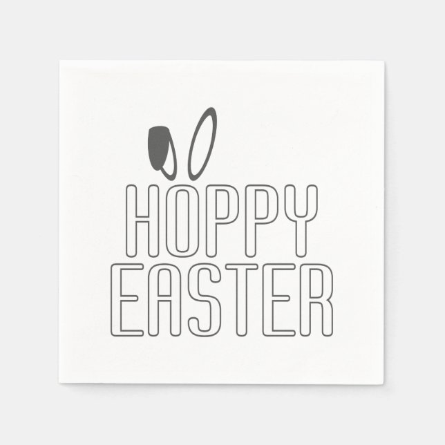 Simple tipografía de pascua de pascua | Servilleta (Anverso)