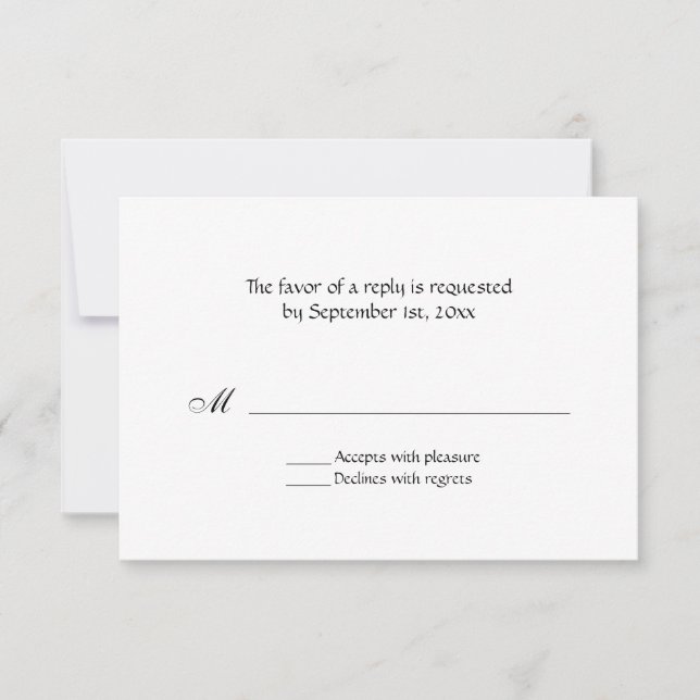 Simple, todas las ocasiones Tarjetas de respuesta  (Anverso)