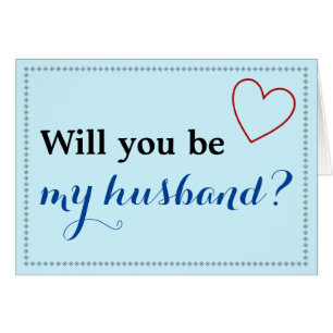 Simple "usted será mi marido?" Tarjeta