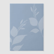 Simple Vellum Azul Polvoriento con Hojas
