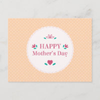 Simple Vintage Feliz Día de la Madre | Tarjeta pos