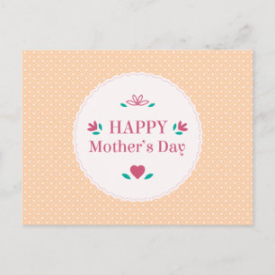 Simple Vintage Feliz Día de la Madre Tarjeta pos