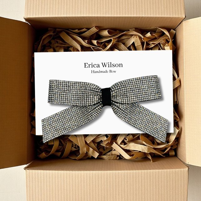 Simple White Hair Bow Clip Barrette Display card (Subido por el creador)