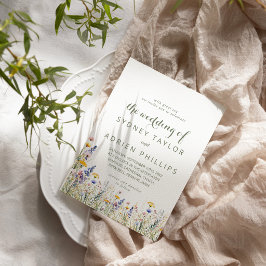 Simple Wildflower La Invitación De Boda