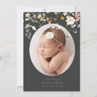 Simple Wildflowers Oval Photo Nace Anuncio