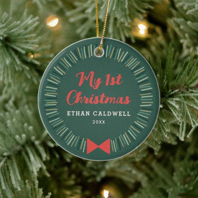 Simple Wreath Primer Ornamento de Navidad - Verde (Árbol)