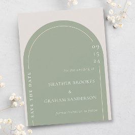 Simple y elegante boda verde salva la fecha