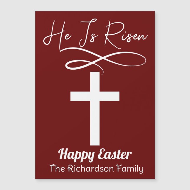 simple y elegante cruz cristiana de la caligrafía  (Anverso)