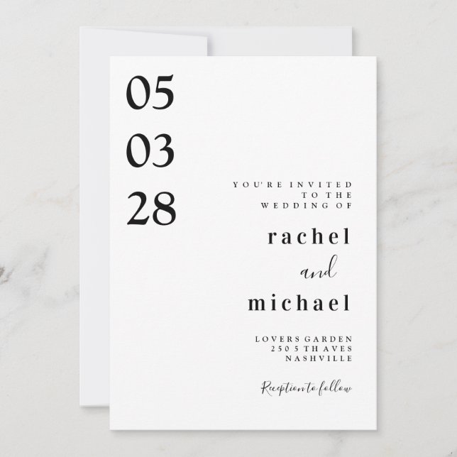 Simple y elegante invitación (Anverso)