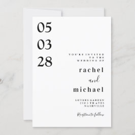 Simple y elegante invitación