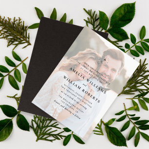 simple y elegante invitación a la boda
