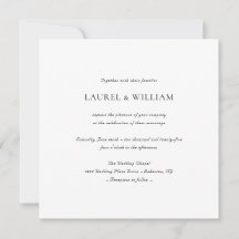Simple y elegante Invitación a la Boda Cuadrada de