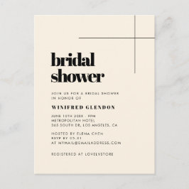 Simple y elegante invitación a la ducha de novia C
