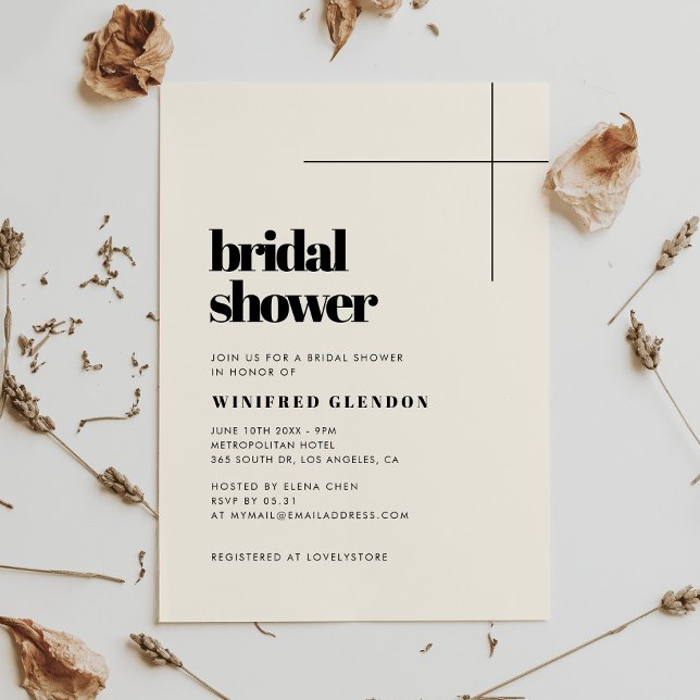 Simple y elegante invitación a la ducha de novia C (Subido por el creador)