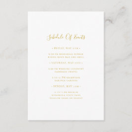 Simple y elegante programa de eventos de Boda de o