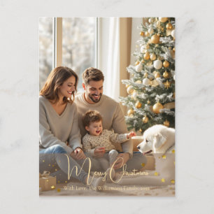Simple y Elegante Tarjeta de Navidad con Foto